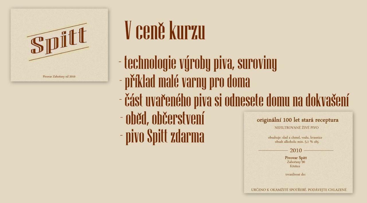 Pivovar Spitt Zahorany Pension Litoměřice Buitenkant foto