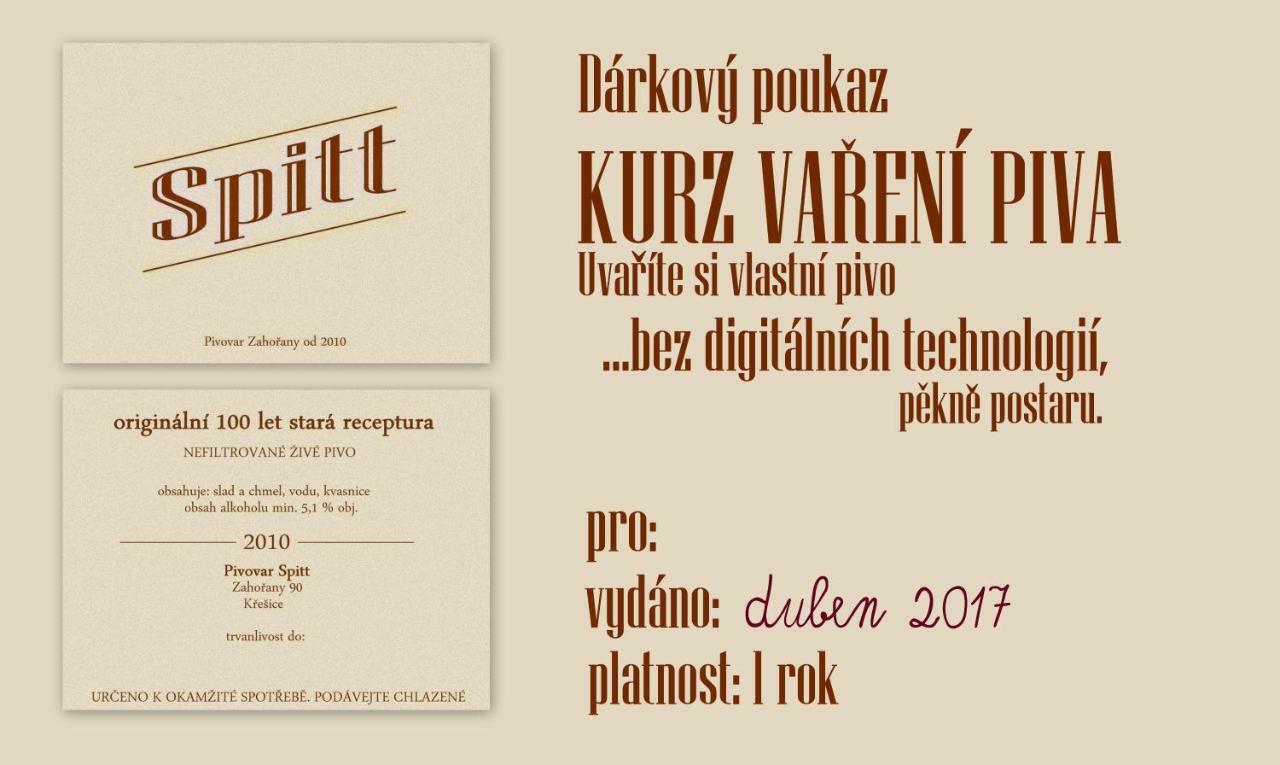Pivovar Spitt Zahorany Pension Litoměřice Buitenkant foto